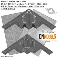 B-2A Spirit Stealth Bomber RAM Panels, Wheels And Canopy Paint Masks Set - Image 1