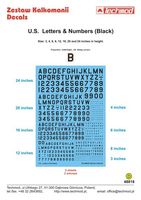 U.S. Letters & Numbers black