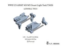 US WWII Light Tank M3/M5 Stuart - T36E6 Workable Track (for AFV Club Kit) - Image 1