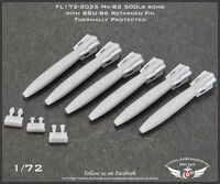 Mk-82 500lb bomb with BSU-86 retarded fin thermally protected 3D-Printed (6 pcs) - Image 1