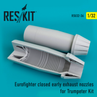 Eurofighter closed early type exhaust nozzles  for  Trumpeter Kit