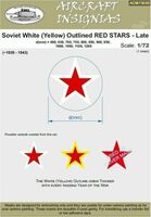Soviet White (Yellow) Outlined Red Stars - Late