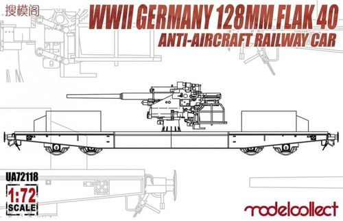WWII Germany 128mm Flak 40 Anti-Aircraft Railway Car - Image 1