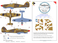 Hawker Hurricane Mk.II C - Tropical Pattern A Camouflage pattern paint masks (for Arma Hobby, Hasegawa, Italeri and Revell kits) - Image 1