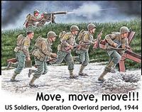 Move, move, move US Soldiers, Operation Overlord period, 1944 - Image 1